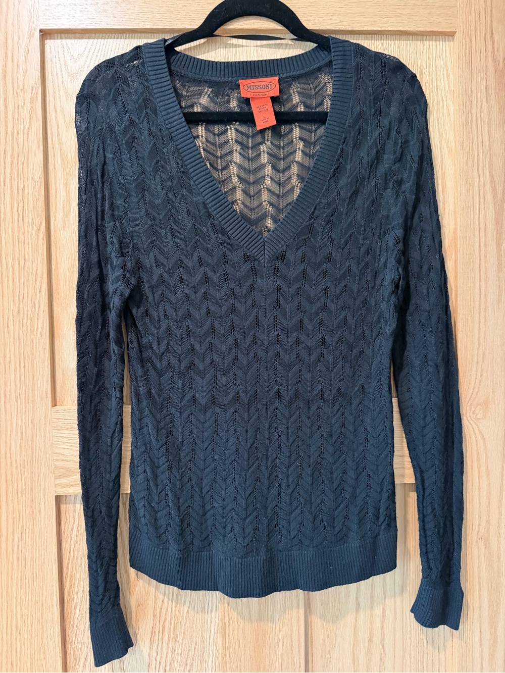 Missoni by Target V-Neck Pointelle Knit Sweater